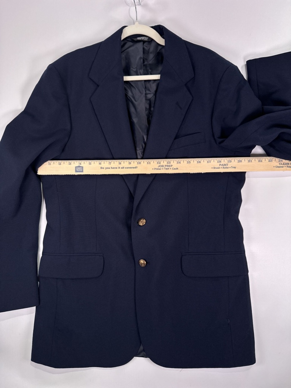 Martunique Ltd Vintage 2 Button Blazer Wool Blend Navy Blue 40L - Picture 11 of 16